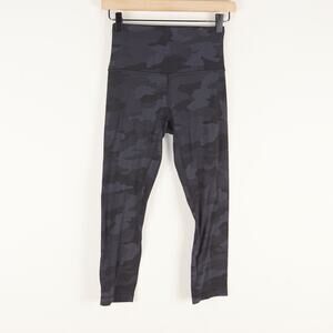 Lululemon Align Crop 21" Incognito Gray Camo Leggings Womens Sz 4